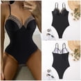 thumbnail image 4 of Aayomet Bathing Suit Colour V Neck Adjustable Bikini Swimming Costume (A, S), 4 of 4