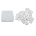 thumbnail image 1 of 50 Pcs Decorative Rose Shape Metal Paper Clips with Storage Box for School Office, White, 1 of 2