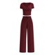 thumbnail image 1 of Conjunto de 2 Piezas para Mujer PRETTYGARDEN Pantalones Anchos de Punto Acanalado XL, 1 of 8
