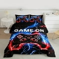thumbnail image 2 of Castle Fairy Lightning Gamer 3-Piece Full Size Comforter Sets for Boys Girls Women Men,Abstract Gamepads Bedding Comforter Set,Video Game Lightweight Bedding Sets,Breathable Home Decor, 2 of 8