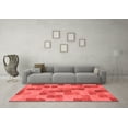 thumbnail image 3 of Ahgly Company Indoor Square Checkered Red Modern Area Rugs, 8' Square, 3 of 4