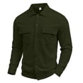 thumbnail image 6 of MXALUOB Men's Corduroy Jackets Button Front Work Jacket with Flap Pockets Long Sleeve Textured Overshirt Regular Fit Casual Workwear, 6 of 6