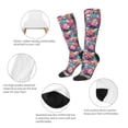 thumbnail image 3 of Naloa Skull flower leaf Plaid Thigh High Socks Extra Long Stretchy Sock Women Over Knee High Opaque Stocking Daily Wear, 3 of 6