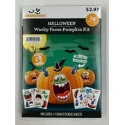 Way To Celebrate Halloween Pumpkin No-Carve Decoration Silly Face Sticker Kit