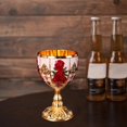 thumbnail image 4 of Copa de vino Copa De Vino Copa En Relieve De Vino Copa Elegante Vasos De Vidrio Oro Rojo Rojo dorado Magideal Copa de vino, 4 of 6