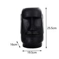thumbnail image 3 of Estatua de resina de la Isla de Pascua, monolito, estilo retro antiguo, decoración Ahu, moai romano Negro A, 3 of 7