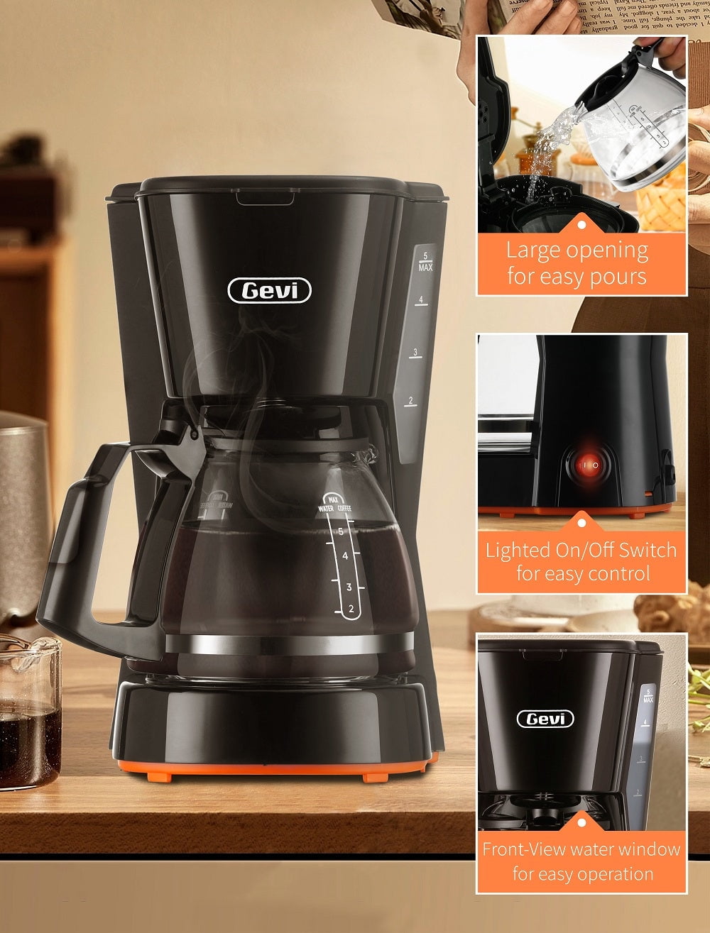 Gevi 4 Cups Small Coffee Maker, Compact Coffee Machine with Reusable  Filter, Warming Plate and Coffee Pot for Home and Office - Yahoo Shopping