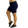 thumbnail image 2 of Popular Plus Size Women's Cotton Bike Shorts, Mid-Thigh, Sizes 1X to 5X, 2 of 5