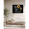thumbnail image 5 of Sunflowers Wall Art for Living Room,Canvas Picture Wall Decor for Bathroom Bedroom,Modern Bee You Are My Sunshine Black Painting Artwork for Office Kitchen Hallway Dining Room Home Decor 12"x16", 5 of 8