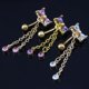 thumbnail image 4 of 316L de material acero Inoxidable 14G De Cristal Lindo Bowtie Borla Cuelga Del Del Vientre Del Yinane Anillo de vientre de acero inoxidable, 4 of 7
