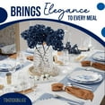 thumbnail image 5 of Crown Display Blue Floral Disposable Plates 200 Pc Set | 100x8" & 100x10" Plastic Dinnerware, 5 of 7