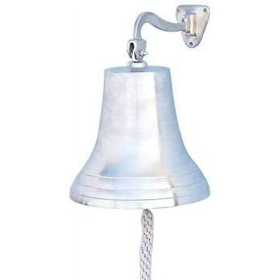 Hampton Nautical 3xglass-101 Brushed Nickel Hanging Ship's 18" Bell-Nautical Decoration, 18 inch