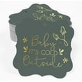 thumbnail image 2 of Inkdotpot Pack Of 100 Real Gold Foil Bracket Shape Paper Tags Baby It's Cold Outside Baby Shower Favor Hang Tags, 2 of 7