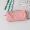 thumbnail image 4 of Lksixu Simple Pencil Pouch, Large Capacity Solid Color Pencil Case with Color-Blocking Zipper, Aesthetic Stationery Organizer, Lightweight & Spacious Pencil Bag, Portable Travel Makeup Bag, 4 of 7
