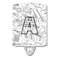 thumbnail image 1 of Carolines Treasures CJ2007-ACNL Letter A Musical Note Letters Ceramic Night Light, 1 of 1