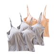 thumbnail image 1 of Économies en Liquidation! BEFOKA Débardeur d'Été pour Femmes, Débardeur Décontracté pour Femmes, 3 Pcs Débardeur Col Rond Court Rembourré Sans Armature Intégré, 1 of 4