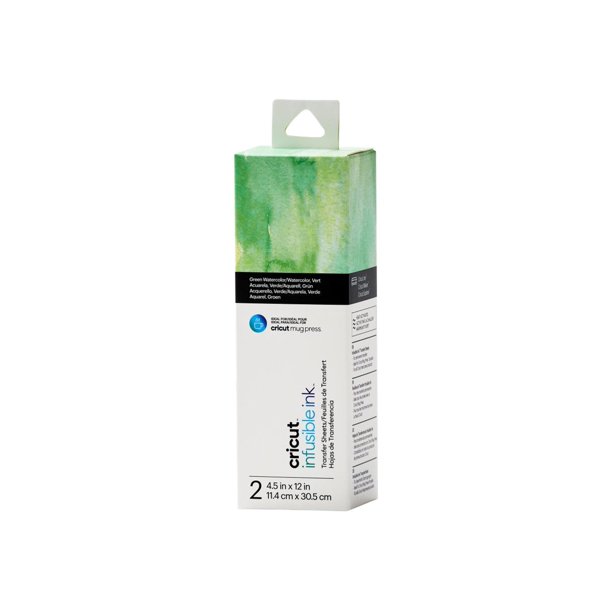 Cricut Infusible Ink Transfer paper 2 sheets watercolor green
