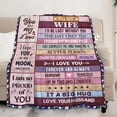 thumbnail image 2 of Romantic Gifts for Wife from Husband, Best Wife Gifts for Her, Wife Birthday Gifts for Womens, Funny Wife Gifts Ideas for Christmas Anniversary Valentine''S Day, to My Wife Blanket Gifts 80"X 60", 2 of 6