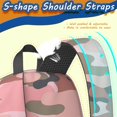 thumbnail image 4 of 17 Inch Lightweight Backpack,PVC Waterproof Oxford Fabric, Ergonomically Designed, with Large Capacity, Camouflage Print, 4 of 5