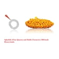 thumbnail image 1 of Kamada Combination of Crystal quartz(Sphatik) mala and exquisite 108 Manka(beads) Haldi(Turmeric) mala,Spritual Necklace/rosary for Women and Men, 1 of 4