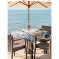 thumbnail image 3 of Outdoor Tablecloth with Umbrella Hole for Patio/Picnic/Party/Camping, Jellyfish Coastal Waterproof Table Cloth Square Cover Washable, Summer Beach Coral Starfish Blue Grey (54"x 54"), 3 of 8