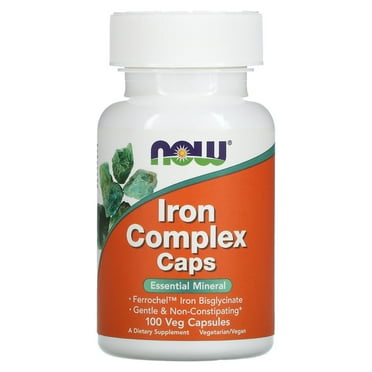 NOW Foods Iron Complex Caps, 100 Veg Capsules