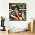 thumbnail image 6 of Epic Graffiti 'Santa On Vacation' by Rey Klimt Canvas Wall Art, 18" x 18", 6 of 8