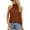 Brown, variant on Women's Tank Top Summer Clothing Sleeveless Halter Mock Turtleneck Vest Solid Color T-shirt Loose Casual Pleated Front Blouse,S-2XL