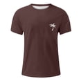 thumbnail image 4 of YDLCAFD Male Summer Beach Little Tree Print T Shirt Blouse Short Sleeve O Neck Tops T Shirt, 4 of 4