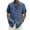 Blue, variant on Abomasnow Men's Short Sleeve Button Down Shirts Casual Loose Fit Lapel Collar Solid Color Tops Summer Beach Vacation Holiday Shirts on Sale 2025