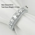 thumbnail image 4 of Newshe Jewellery Wedding Band for Women 925 Sterling Silver Eternity Ring Round White 1.13ct AAAAA Cz Size 7, 4 of 11