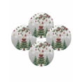thumbnail image 7 of 15 Inch Round Placemats Set of 4, Christmas Tree Non Slip Heat Insulation PP Table Mats, Grey Retro Winter Ball Berry Snowflakes Washable Place Mats for Kitchen Dining Party Table Decor, 7 of 7