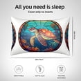 thumbnail image 6 of Disketp Sea Turtle In Coral Satin Pillowcase For Hair And Skin - Satin Pillow Cases Standard Size 20x30 Inches With Zipper,Gifts For Women Men, 6 of 8