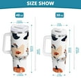 thumbnail image 6 of Yayeee 40oz Stainless Steel Tumbler with Straw and Handle Double-Wall Insulated Travel Water Bottle, White Cartoon Halloween Ghosts, 6 of 8