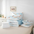thumbnail image 5 of Erosebridal Blue Watercolor Ocean Bedding King Size,Summer Sunbath Bed Set,Surfboard Bedding Sets King Size For Men Women,Breathable Room Decorative Reversible,7pcs, 5 of 7