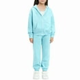 thumbnail image 5 of KyCheLot Girls Sweatsuit Activewear 2 Piece Hooded Full Zip Sweatshirt with Pockets and Sweatpants Casual Set 5-13 Years, 5 of 5