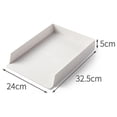thumbnail image 2 of Plastic Organizer Set Of 2 White Letter Trays, 2 of 5