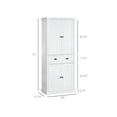 thumbnail image 3 of HOMCOM 72" Pinewood Large Kitchen Pantry Storage Cabinet, Natural, 3 of 4