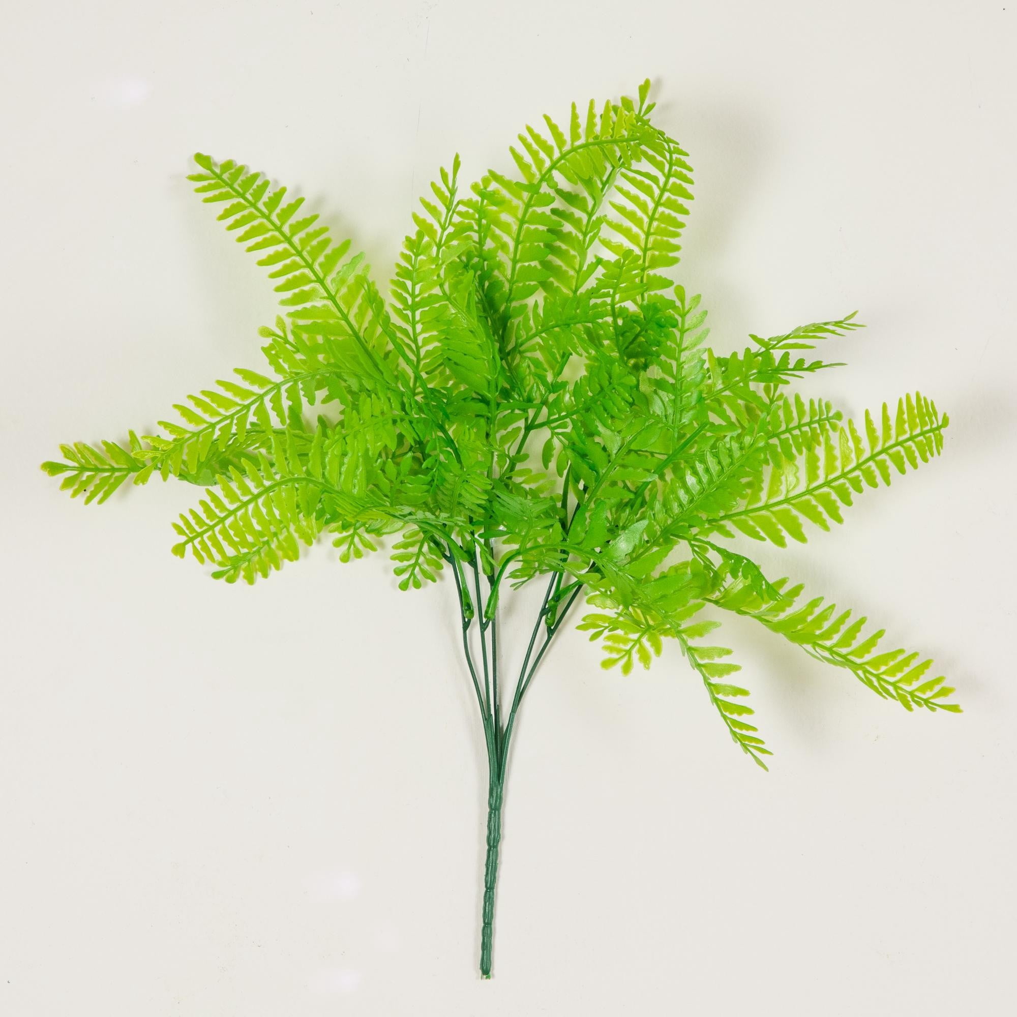 17in. UV Resistant Artificial Vibrant Fern Bush (Indoor/Outdoor) - Set of 6