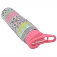 thumbnail image 2 of Botella para agua Valtari 550 ml con popote flip-up diseño de figuras color rosa, 2 of 3