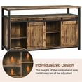 thumbnail image 6 of Topeakmart TV Cabinet with Sliding Barn Doors for TVs up to 65-inch, Rustic Brown, 6 of 7