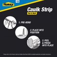 thumbnail image 3 of Homax White Silicone Caulk Strips 1-1/4 in. x 5 ft., 3 of 5