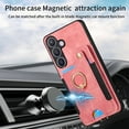 thumbnail image 5 of Asuwish Phone Case for Samsung Galaxy S24 FE 5G Wallet Cell Cover with Tempered Glass Screen Protector Slim Lanyard Wrist Strap RFID Ring Stand Credit Card Holder Slot S 24 EF AI S24FE 24S Pink, 5 of 10