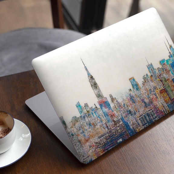 DesignSkinz Watercolor New York City Skyline Full-Body Skin Decal Wrap Cover for MacBook 12" Retina (A1534)