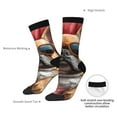 thumbnail image 4 of Disketp French Bulldog In Sunglasses Unisex Crew Socks Lightweight Breathable Ventilation Ankle Socks, Mid-calf socks for Daily, 4 of 6