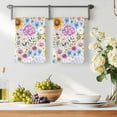 thumbnail image 3 of Sunflower Kitchen Towels Set of 3, Colorful Flowers Summer Botanical Watercolor Absorbent Dish Towels for Kitchen, Microfiber Hand Towel, Quick Drying Tea Towel for Cleaning Decorative Dishcloths, 3 of 7
