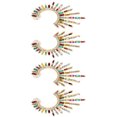 thumbnail image 5 of Boucles d'Oreilles,2pair Simple Irrégulière Géométrique Semi Boucles d'Oreilles Boucles d'Oreilles Design Élevé, 5 of 5