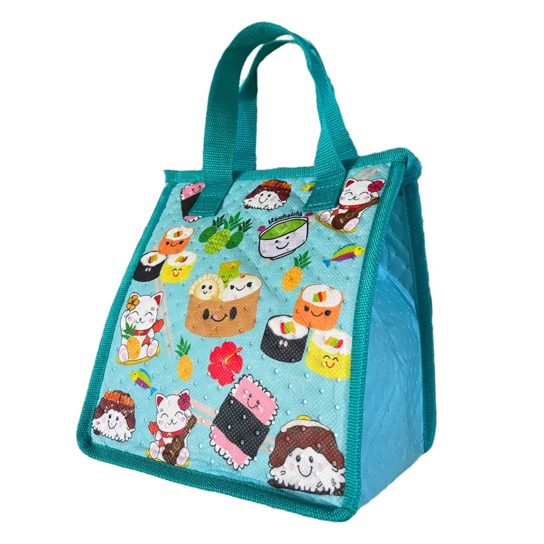 Hawaiian Themed Reusable Insulated Eco Lunch Bag (Choose from Multiple