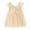 Beige, variant on OSOLU Toddler Girls Fly Sleeve Butterfly With Wing Tulle Holiday Party Dress Dance Dresses Sundress Baby Soft Dailywear, 4-5 Years