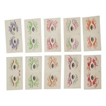 Unique Bargains 10 Pcs Simple Fake Temporary Tatto Halloween Temporary Tatto for Adult Assorted Color